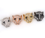 Leopard Head Bead,Bracelet Animal Pendant Beads 11x11mm - BestBeaded