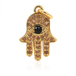 Hamsa Hand Evil Eye Hanging Charm for Mens DIY Bracelet/Necklace Jewelry Pendant Beads Supply - BestBeaded