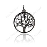 Family Tree Charm Connector Jewelry Accessories for Women DIY Bracelet/Necklace Making 22x17mm - BestBeaded