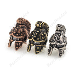 Antique Brass Warrior Helmet Bead Spartans Style Charms 9x15mm - BestBeaded