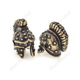 Antique Brass Warrior Helmet Bead Spartans Style Charms 9x15mm - BestBeaded