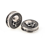 Skull Bead Charms Antique Style Suitable for Use in Nylon Braided Bracelet Jewelry Making Supplies 14x6mm - BestBeaded