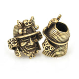 Lanyard Charm Samurai Helmet Bead for Mens Paracord Bracelet Making Supplies 19x20mm - BestBeaded