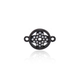 Minimalist Four-Leaf Clover Zircon Connector-Suitable For Bracelet Beading    14x10mm