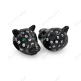 Leopard Spacer Charm Animal Head Beads 12x15mm - BestBeaded