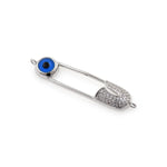 Evil Eye Connector-CZ Gold Evil Eye, Dainty Minimalist Jewelry Supply   44x9x5mm