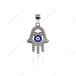 Hamsa Hand Evil Eye Pendant Faith Charms 13x20mm - BestBeaded