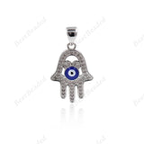 Hamsa Hand Evil Eye Pendant Faith Charms 13x20mm - BestBeaded