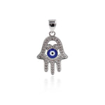 Hamsa Pendant, Hand of Fatima , Gold Plated Hamsa Eye Pendant , Hamsa necklace,    13x20mm