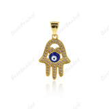 Hamsa Hand Evil Eye Pendant Faith Charms 13x20mm - BestBeaded