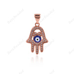 Hamsa Hand Evil Eye Pendant Faith Charms 13x20mm - BestBeaded