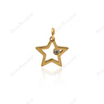 Stainless Steel Star Pendant Jewelry Making Supplies 14x14mm - BestBeaded