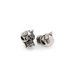 Shiny Horns And Skull Zircon Beads-Jewelry Making Accessories   8x11x8mm