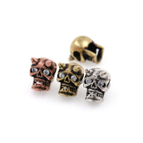 Shiny Horns And Skull Zircon Beads-Jewelry Making Accessories   8x11x8mm