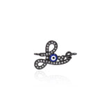 Shiny Micropavé LOVE Evil Eye Pendant-DIY Jewelry Making Accessories   21x12mm