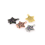 Shining Star Zircon Connector-DIY Jewelry Making Accessories   16x13mm