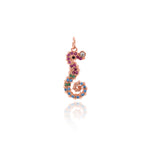 Exquisite Seahorse Zircon Pendant-DIY Jewelry Making Accessories   9x21mm