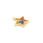 Exquisite Star Zircon Connector-Jewelry Making Accessories   18x15mm