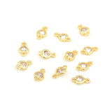 Exquisite Heart-Shaped Zircon Connector Trinket-Jewelry Making Accessories   10x5.6mm