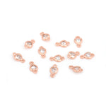 Exquisite Heart-Shaped Zircon Connector Trinket-Jewelry Making Accessories   10x5.6mm