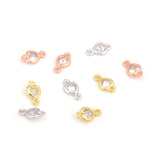 Exquisite Heart-Shaped Zircon Connector Trinket-Jewelry Making Accessories   10x5.6mm