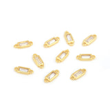 Rectangular Zircon Connector-Jewelry Making Accessories  12x4.5mm