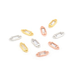 Rectangular Zircon Connector-Jewelry Making Accessories  12x4.5mm