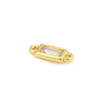 Rectangular Zircon Connector-Jewelry Making Accessories  12x4.5mm