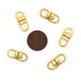 Matte Gold Plated Swivel Connector Links, Keychain Rings Accessories 9x20mm