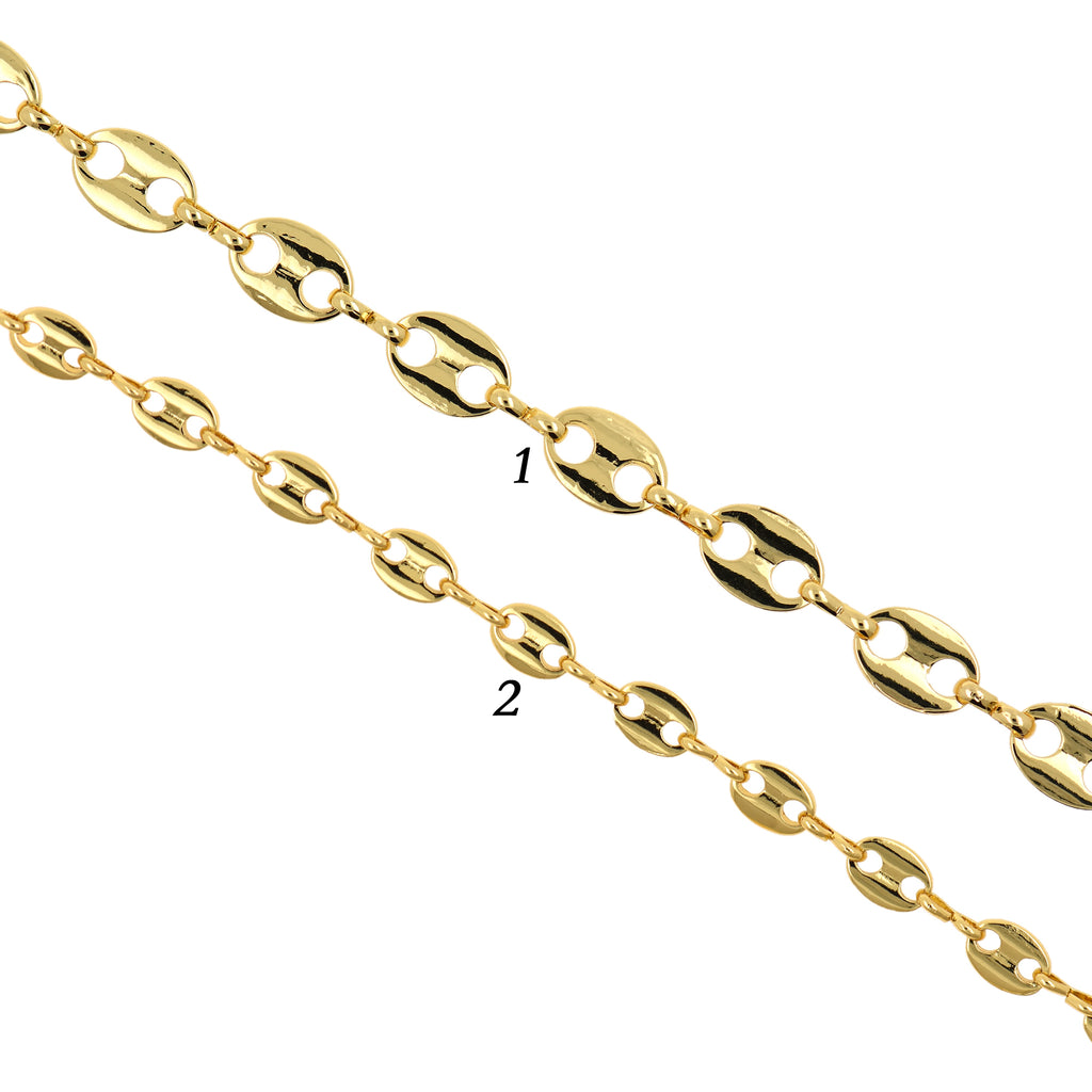 Gold Long Oval Link Chain,Brass Paper Clip Chain Jewelry Making– BestBeaded