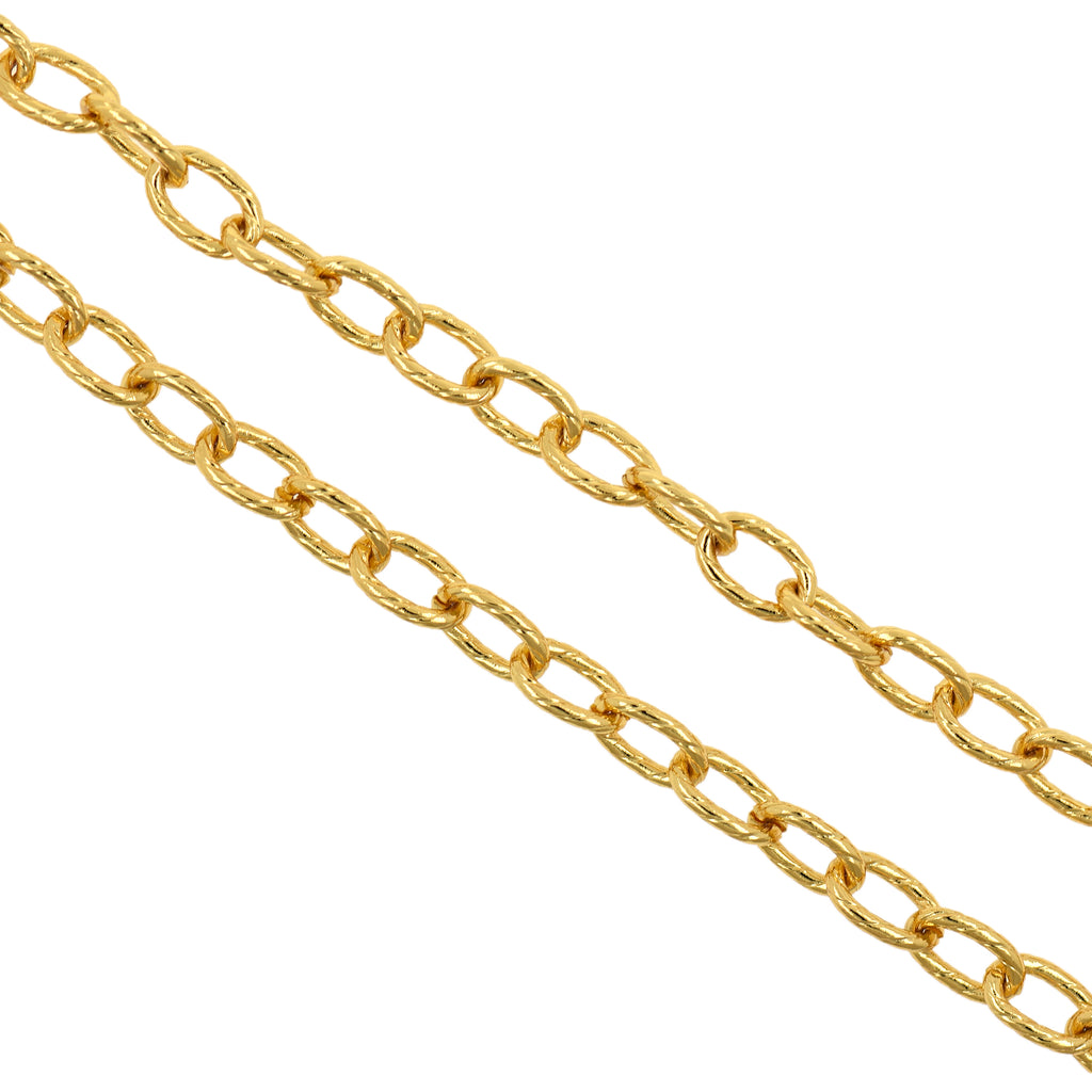 Gold Long Oval Link Chain,Brass Paper Clip Chain Jewelry Making– BestBeaded