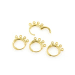 Shiny Minimalist 4 Hole Earrings-DIY Jewelry Making Accessories   16.5x16mm