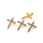 Shiny Cross Zircon Pendant-DIY Jewelry Making Accessories   19x26mm