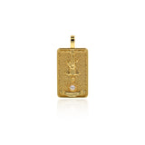 18k Gold Hanged Man Tarot Card Pendant Charms for DIY Jewelry Making 15x30mm
