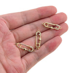 Shiny Micropavé Heart-Shaped Paperclip Connector-DIY Jewelry Making Accessories    26x8mm