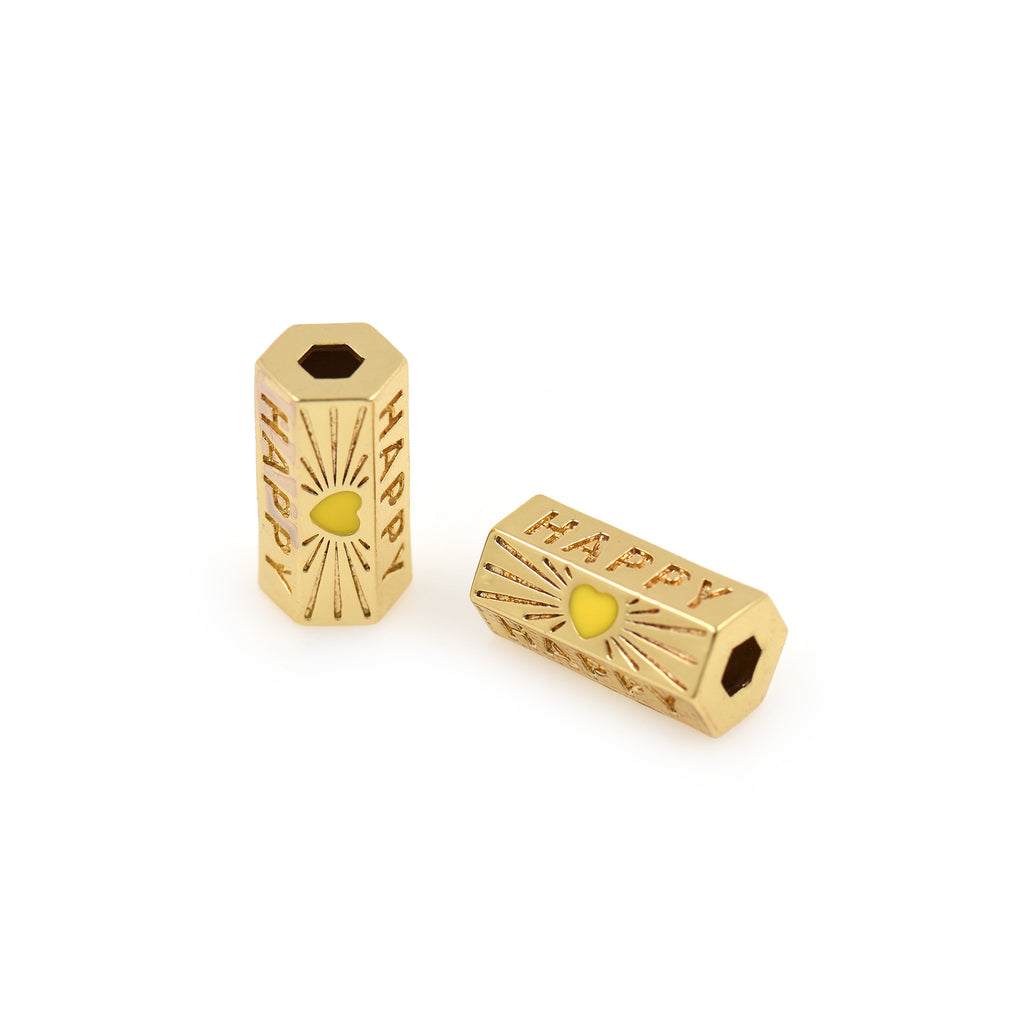 Gold Spacer Bead For Hand Stamped Jewelry
