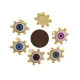 Shiny Enamel Evil Eye Pendant-DIY Jewelry Making Accessories   20x17mm