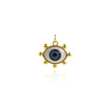 Shiny Enamel Evil Eye Pendant-DIY Jewelry Making Accessories   20x17mm