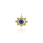 Shiny Enamel Evil Eye Pendant-DIY Jewelry Making Accessories   20x17mm