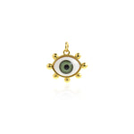 Shiny Enamel Evil Eye Pendant-DIY Jewelry Making Accessories   20x17mm