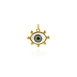 Shiny Enamel Evil Eye Pendant-DIY Jewelry Making Accessories   20x17mm