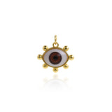 Shiny Enamel Evil Eye Pendant-DIY Jewelry Making Accessories   20x17mm