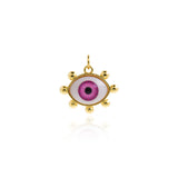 Shiny Enamel Evil Eye Pendant-DIY Jewelry Making Accessories   20x17mm