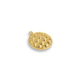 Shiny Round Waffle Pendant-DIY Jewelry Making Accessories   22mm