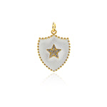 Shining Shield Star Pendant-DIY Jewelry Making Accessories  23.5x18mm