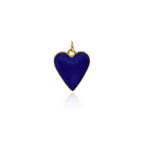 Delicate Enamel Heart Pendant-Heart Pendant-Gift for Friends   18.5x16mm