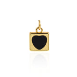 Minimalist Jewelry-Minimalist Enamel Love Pendant-DIY Jewelry Accessories  10x10mm