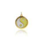 Shiny Enamel Bagua Pendant-DIY Jewelry Making Accessories   20x22mm