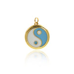 Shiny Enamel Bagua Pendant-DIY Jewelry Making Accessories   20x22mm