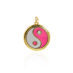 Shiny Enamel Bagua Pendant-DIY Jewelry Making Accessories   20x22mm